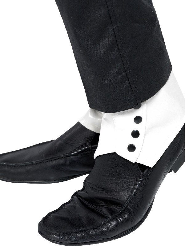 1920's black white spats mens accessories sunbury costumes
