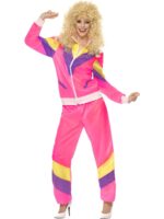 pink retro shell suit smiffys adult costume sunbury costumes