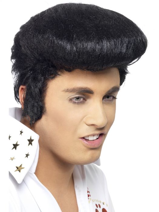 Elvis Deluxe Wig, Black, Music Icon Sunbury Costumes