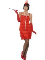 red short fringed flapper costume 1920s smiffys sunbury costumes