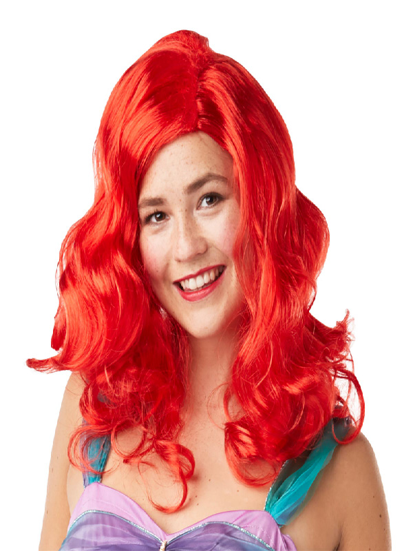 ariel disney adult wig the little mermaid red curly disney princesses sunbury costumes