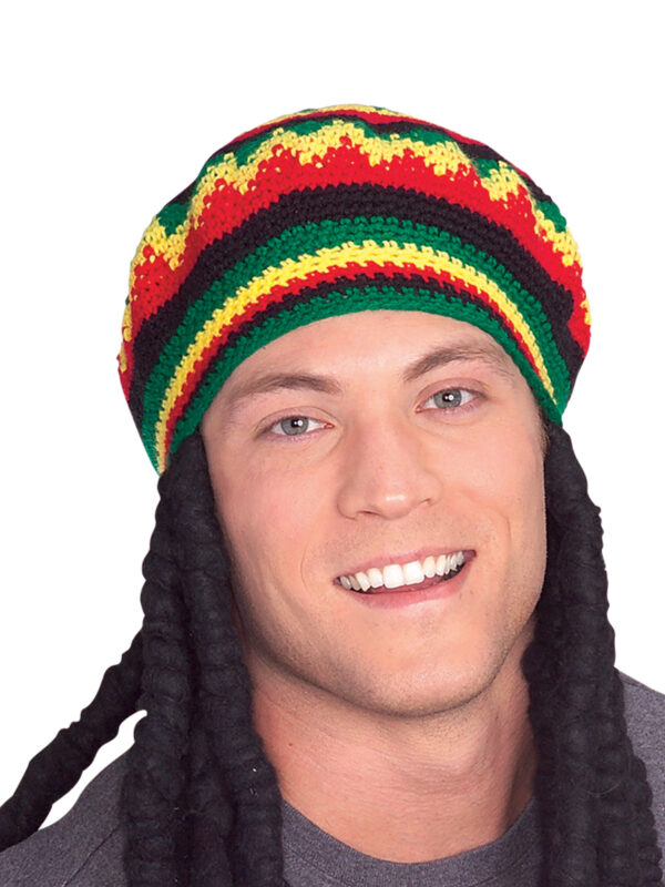 rasta cap jamaican wig bob marley sunbury costumes