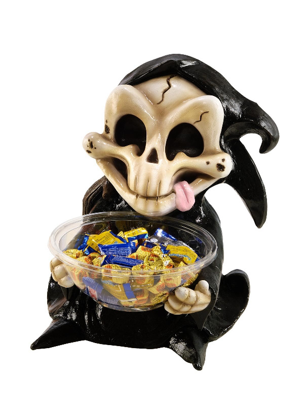grim reaper halloween candy bowl moulded statue sunbury costumes
