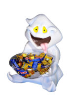 white ghost halloween candy bowl moulded statue sunbury costumes