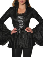 black crushed velvet costume top sunbury costumes