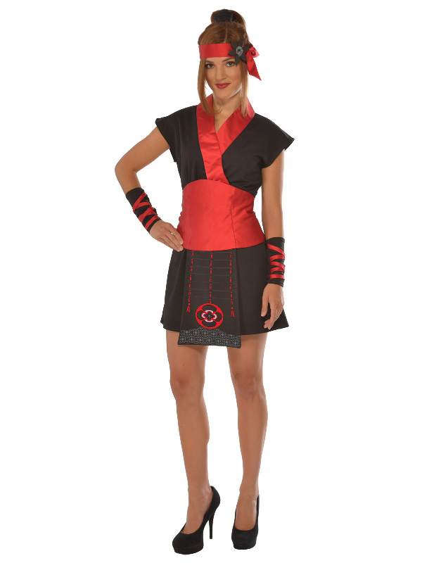 ninja ladies costume red and black sunbury costumes