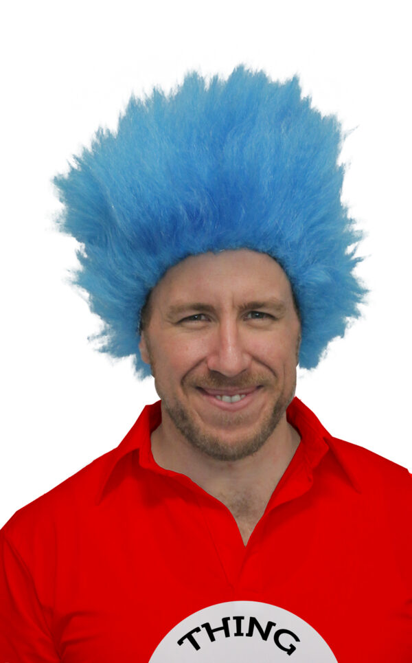 dr suess blue thing adult wig sunbury costumes