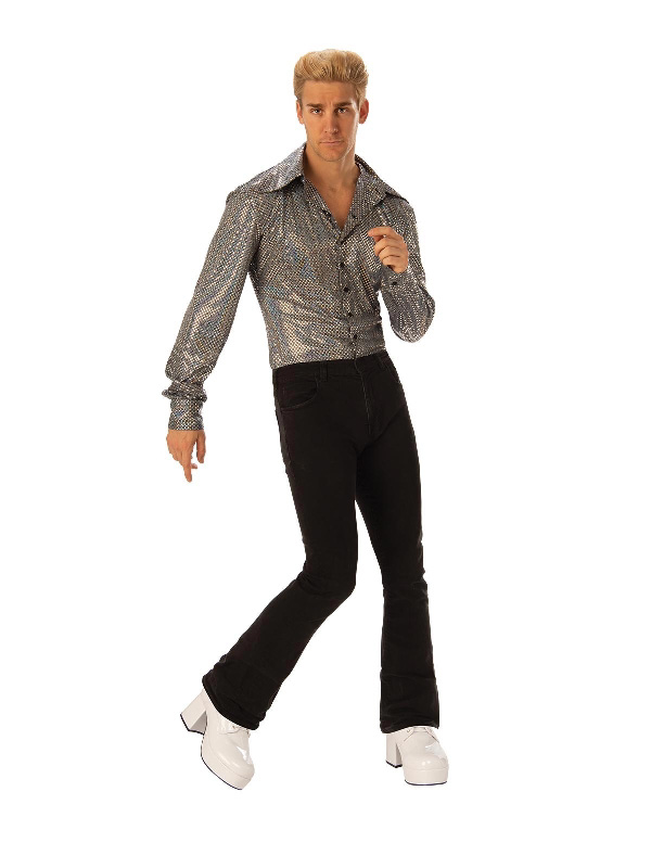 70s disco metallic adult boogie man shirt costume sunbury costumes