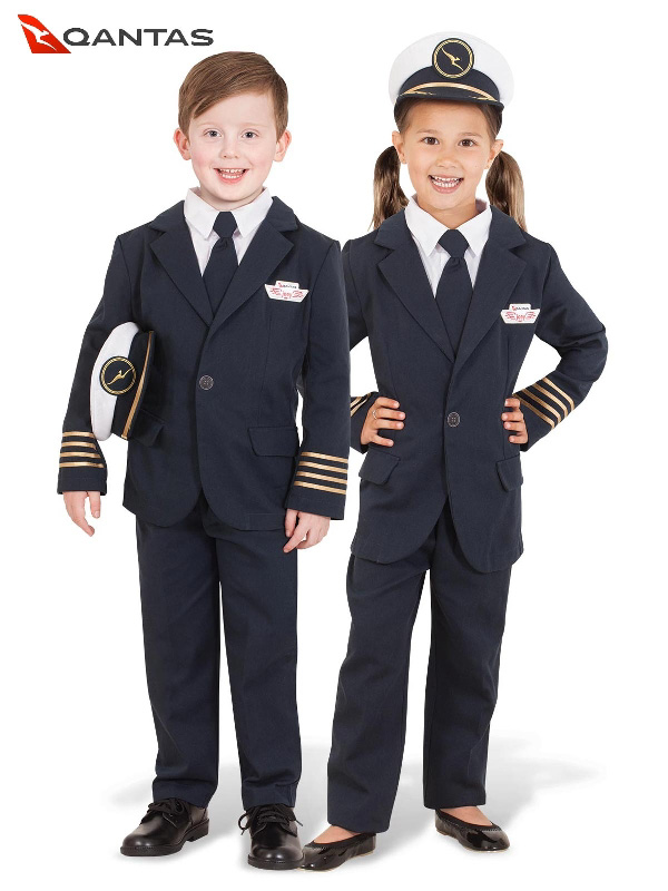 qantas pilot unisex child suit uniform costume sunbury costumes