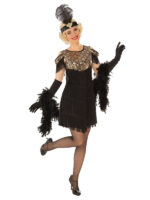 1920s flapper ladies black gold adults dress costume sunbury costumes
