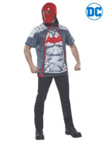 red hood digital print robin dc batman costume top tee mask dc super hero sunbury costumes