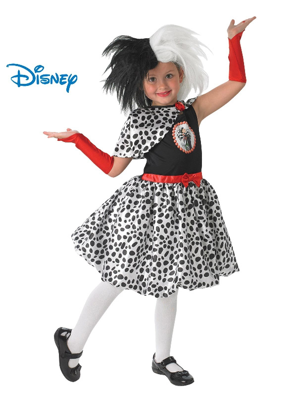 cruella de vil disney child costume villain movies 101 dalmatians sunbury costumes