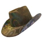space cowboy shimmer hologram silver hat accessories sunbury costumes