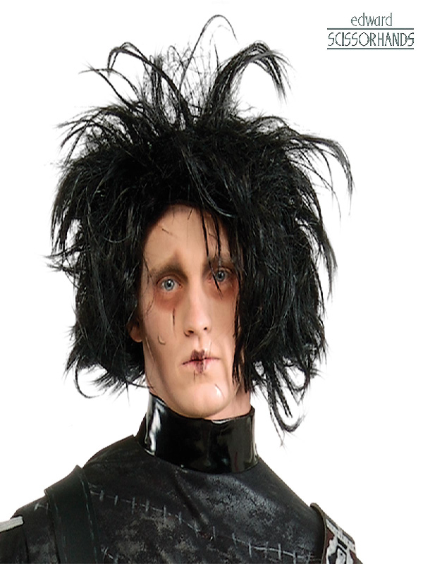 edward scissorhands black wig adult movie characters sunbury costumes