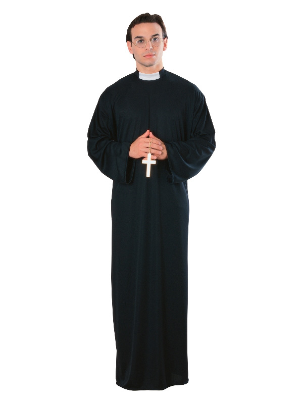 priest costume adult characters halloween black and white sunbury costumes