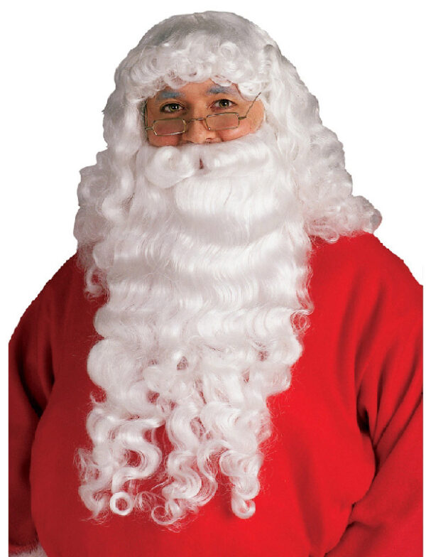 santa plush white wig and beard set santa claus accessories sunbury costumes