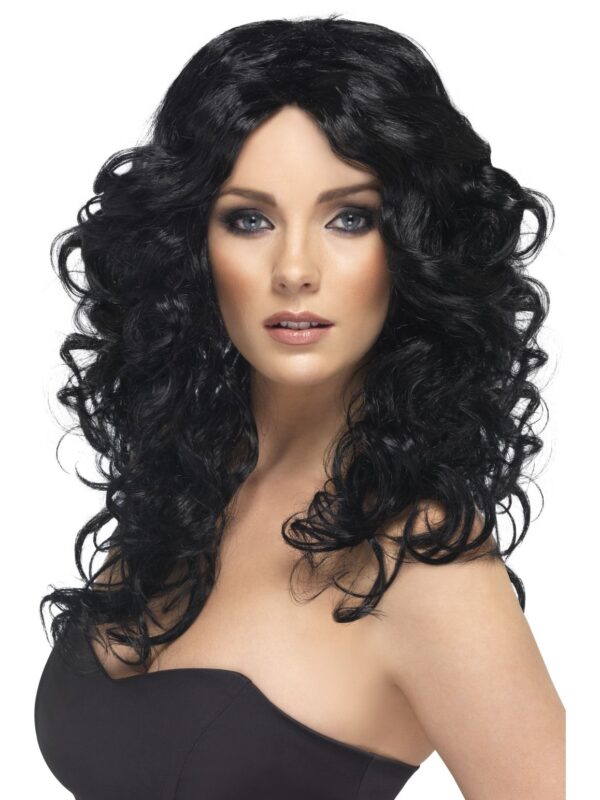 black long glamour wig sunbury costumes