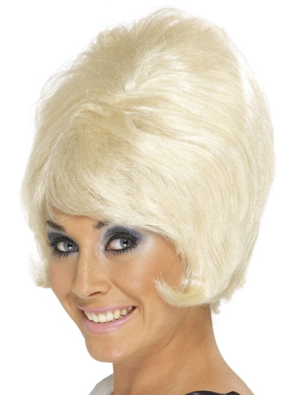 blonde 60's beehive wig decades sunbury costumes