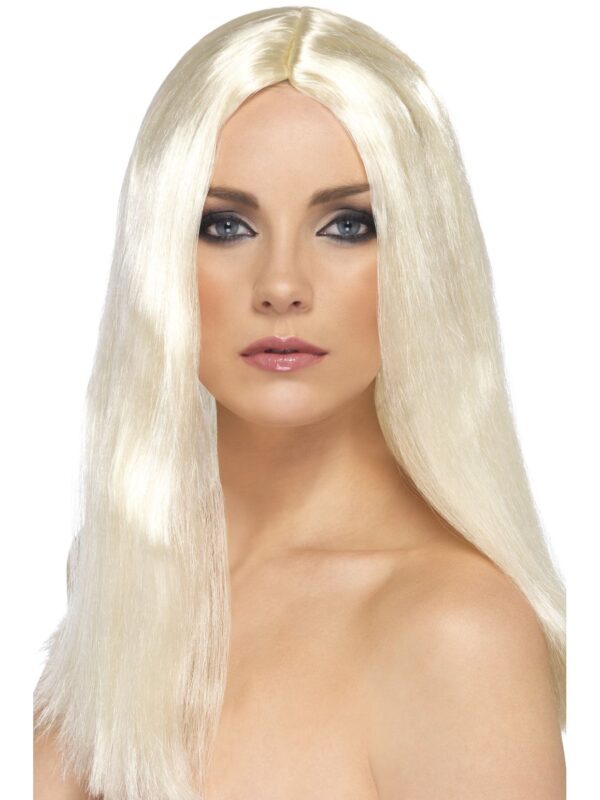 blonde long straight star style wig sunbury costumes