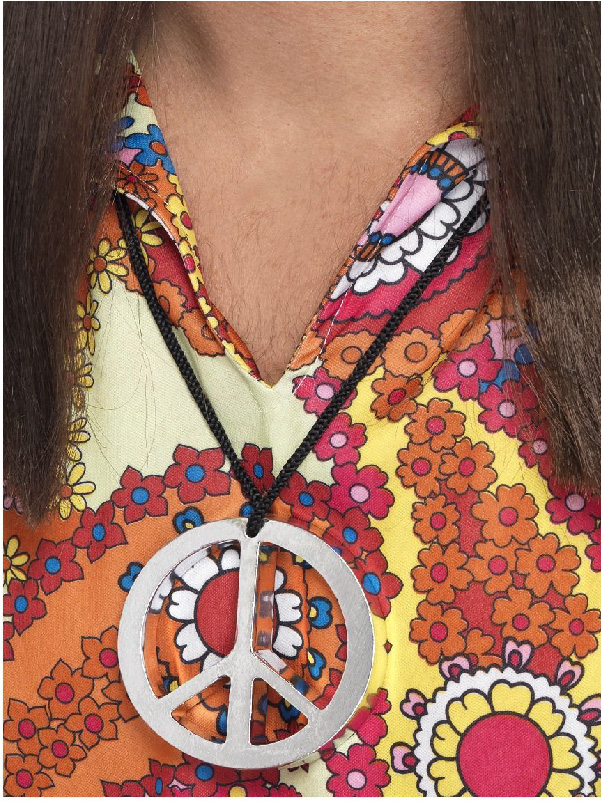 peace sign medallian hippie accessories 60's 70's decades sunbury costumes