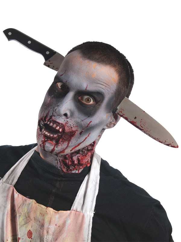zombie kitchen knife through head halloween accessories sunbury costumes