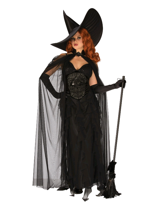 elegant witch ladies costume black halloween sunbury costumes