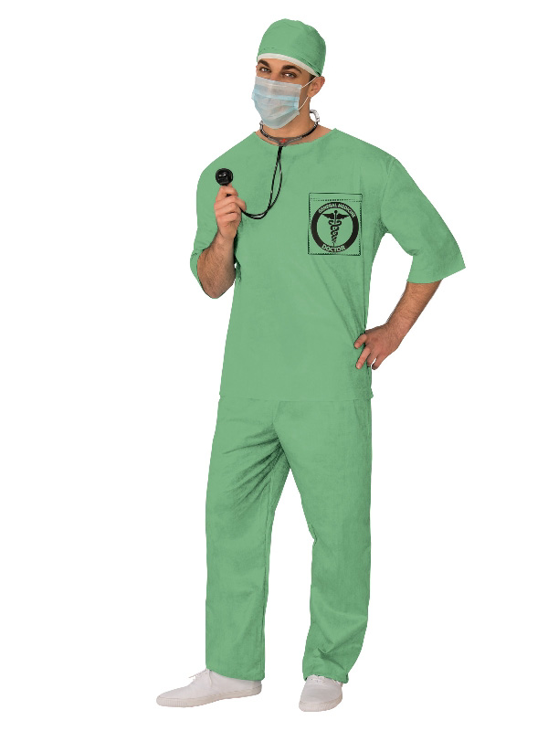 doctor adult costume green scrubs emergency occupations sunbury costumes