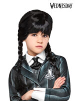 wednesday black child wig nevermore netflix series halloween movie characters sunbury costumes