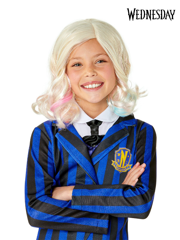 enid blonde child wig wednesday netflix nevermore characters sunbury costumes