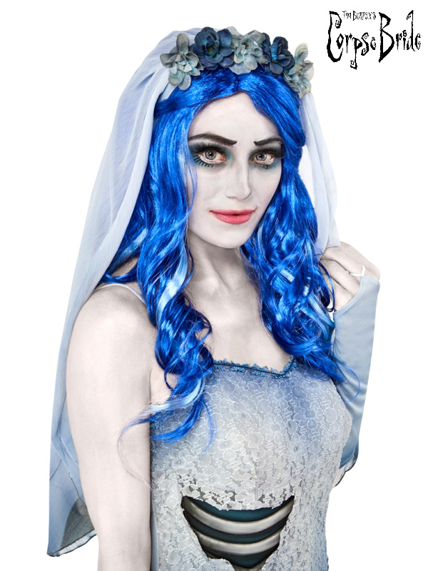 emily corpse bride blue wig adult