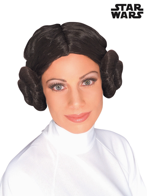 princess leia brown adult wig star wars characters sunbury costumes