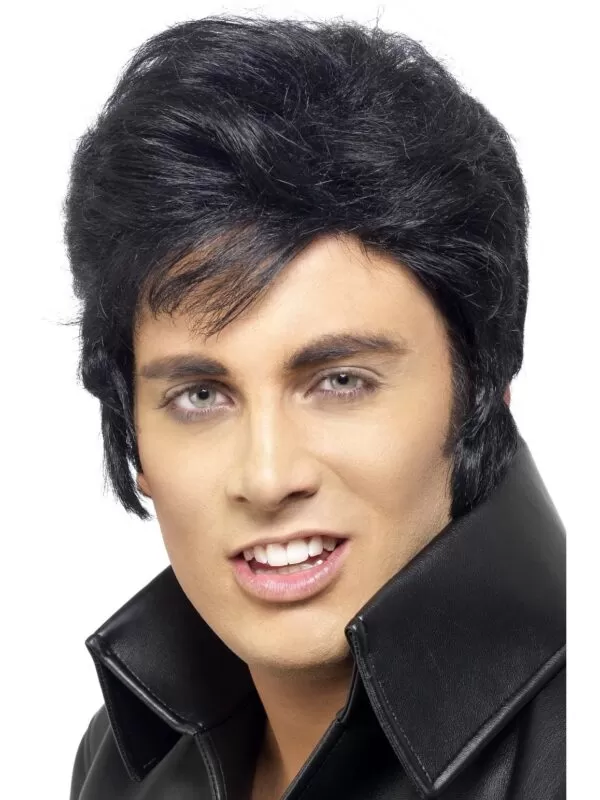 Elvis Wig, Black, Music Icon, Rock n Roll 50's Sunbury Costumes