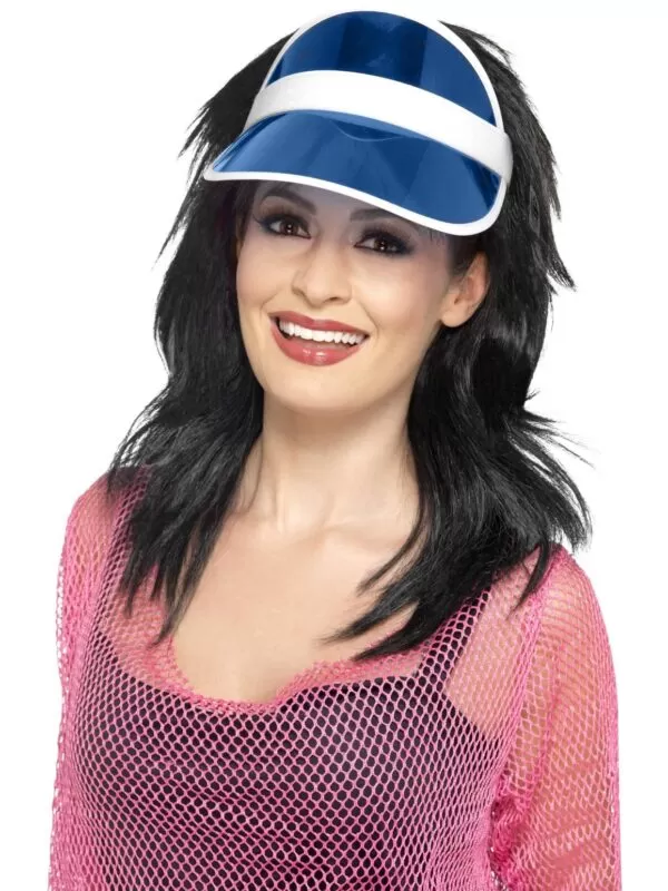 1980s blue sun visor 80s accessories sunbury costumes