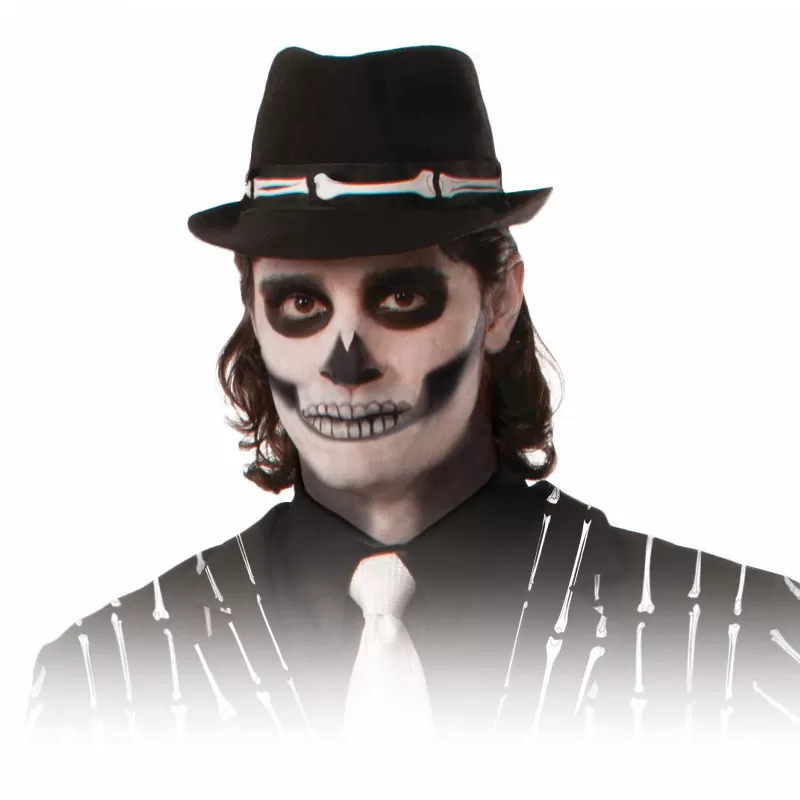 skeleton fedora halloween hat accessories sunbury costumes