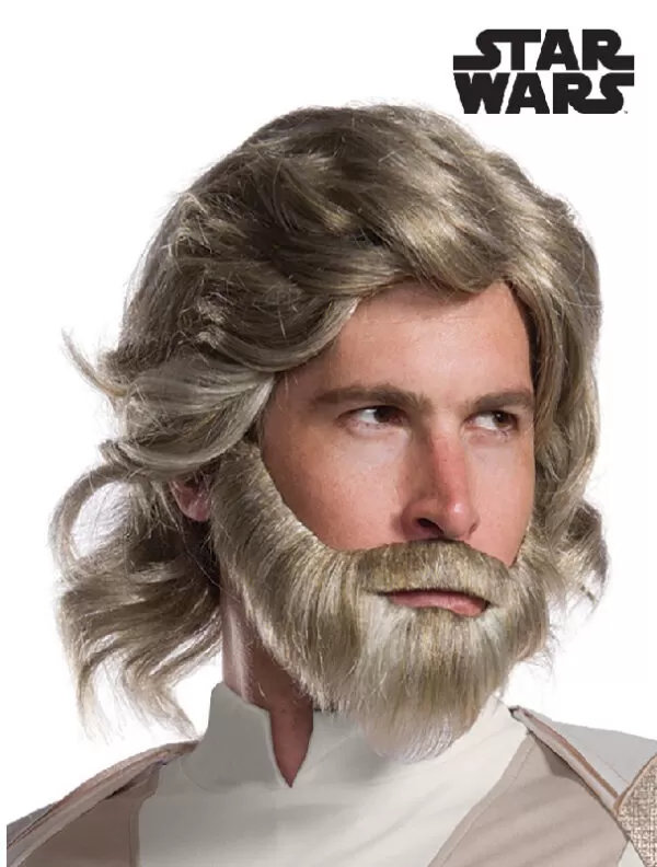 luke skywalker jedi wig and beard set star wars characters sunbury costumes